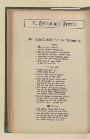 V. Heimat und Fremde