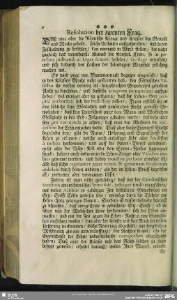 Resolution der zweyten Frag