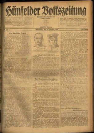 Ausgabe vom Donnerstag, den 16. Oktober 1919.