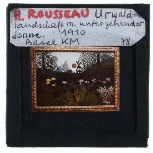Rousseau, Urwaldlandschaft mit untergehender Sonne
