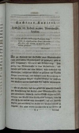 Sechstes Kapitel. Heilkräfte der Aachner warmen Mineralwasser. Trinkcur.
