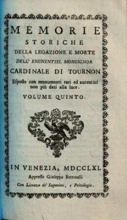 Memorie storiche, 5