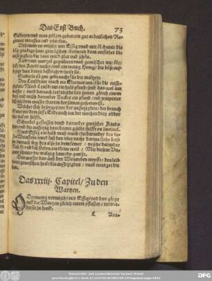 Das xxxiii. Capitel/ Zu den Wartzen.