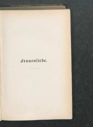 Frauenliebe