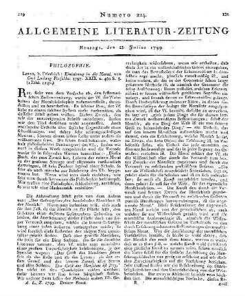 Pörschke, K. L.: Einleitung in die Moral. Libau: Friedrich 1797