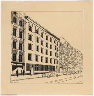 Westsanatorium, Berlin-Charlottenburg Umbau: Perspektivische Ansicht der Fassade (Straßenseite)