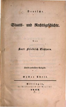 Deutsche Staats- und Rechtsgeschichte, 1