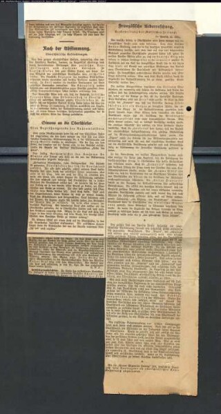 Zeitungsausschnitte über den Prozess gegen Hauptmann von Kessel