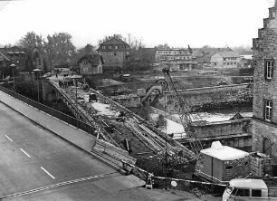 Abbruch der alten Maxbrücke Schweinfurt/Main