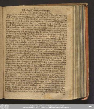 VIII. Astrologische Muhtmassungen. Marci Freund Haubt-Calender.