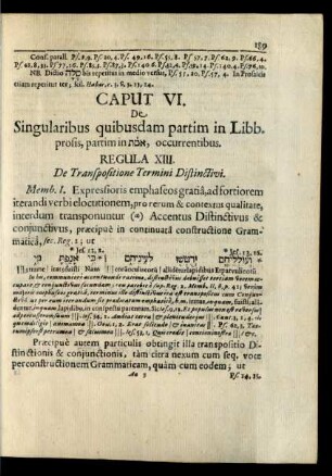 Caput VI. De Singularibus quibusdam partim in Libb. prosis ...