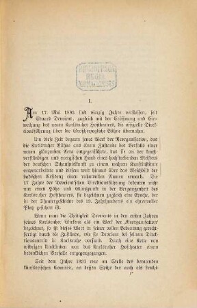Beiträge zur Geschichte des Karlsruher Hoftheaters unter Eduard Devrient : Statistik des Repertoires nebst einem Auszug aus Eduard Devrients handschriftlichen Aufzeichnungen