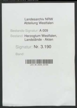 Akten der Kurfürstlichen Regierung betr. den Landtag 1800