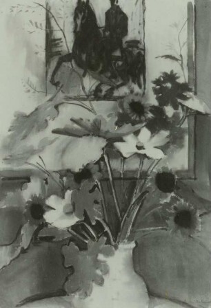 Blumen mit gelbem Krug