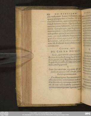 Caput XVI De Coena Domini.