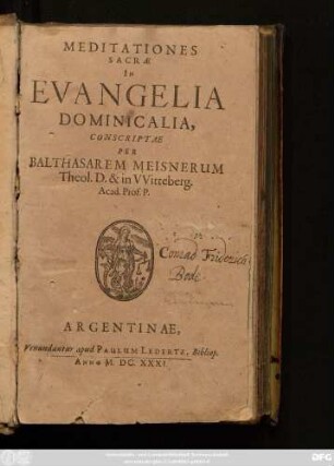 Meditationes Sacrae In Evangelia Dominicalia