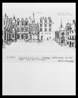Chantilly, Schloss, Hoffassade