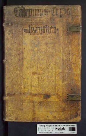 Calepinus Ad librum : Mos est putidus: [et] nouus repertus: Ingens materia vt queat videri: Preclarusq[ue] liber: bonusq[ue] totus: Versus addere nominis probati: Mentitis titulis: rubore nullo: Obscuriq[ue] viri: rudisq[ue] vatis: Auctor sic quasi tunc: bonusq[ue] fiat ...
