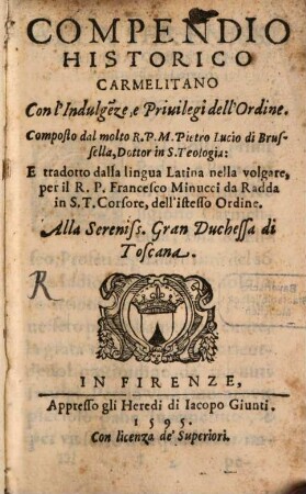 Compendio historico Carmelitano