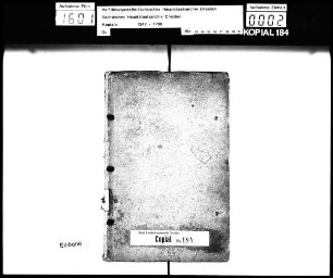Alte Aufschrift: "Milden Copial"