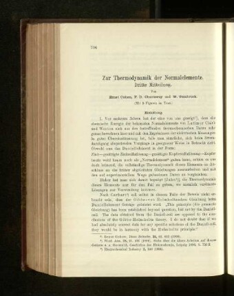 Zur Thermodynamik der Normalelemente. Dritte Mitteilung.