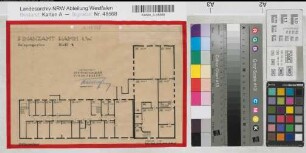 Hamm, Finanzamt, Kellergeschoss, Grundriss, Belegungsplan, Bl. 1