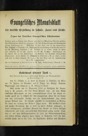 Geheimrat Eduard Bock : [Nekrolog]