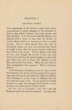 Chapter I. The Royal Family
