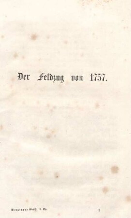 Der Feldzug von 1757.