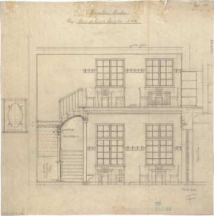 Fischer, Theodor; München - Westend, Bergmannstr.; Ledigenheim - Lesesaal u. Schreibzimmer (Schnitt)