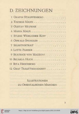 D. Zeichnungen (Nr.1-12)