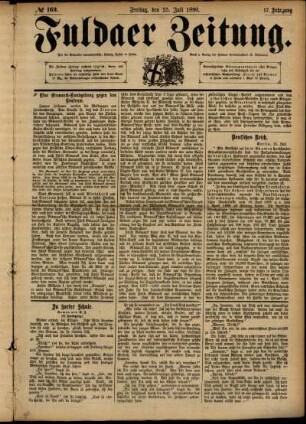 Ausgabe vom Freitag, den 25. Juli 1890.