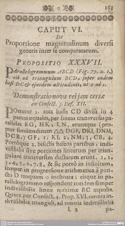 CAPUT VI. De Proportione magnitudinum diversi generis inter se comparatarum.