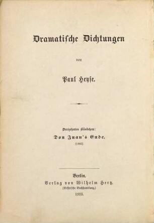 Dramatische Dichtungen, 13