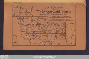 Übersichtsblatt zur Thüringerwald-Karte