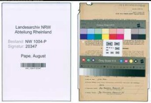 Entnazifizierung August Pape , geb. 25.08.1870 (Gastwirt)