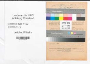 Entnazifizierung Wilhelm Jericho , geb. 07.02.1878 (Foerster)