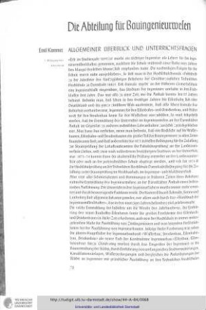Die Abteilung für Bauingenieurwesen