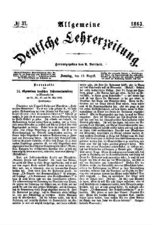 Protokolle der 14. allgemeinen deutschen Lehrerversammlung