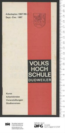 Programm 1. Trimester 1967/1968