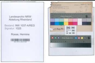 Entnazifizierung Hermine Roese , geb. 24.01.1891 ()