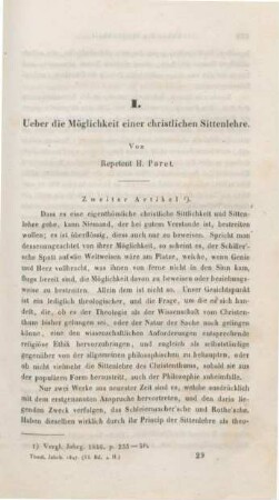 435-447 Ueber die Möglichkeit einer christlichen Sittenlehre : Fortsetzung