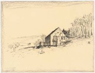 Haus Schlemmer, Heidelberg-Ziegelhausen: Perspektivische Ansicht Eingang