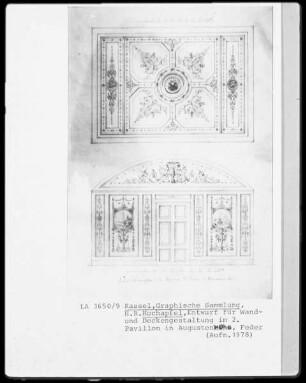 Wandgestaltung und Deckengestaltung im 2. Pavillon in Augustenruhe