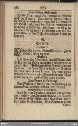 S [Saffran - Süß Holz]
