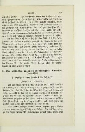 II. Vom westfälischen Frieden bis zur französischen Revolution. (1648-1789)