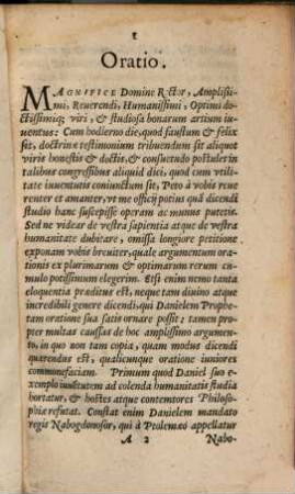 Oratio de propheta Daniele