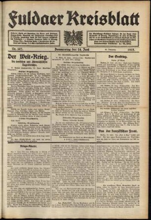 Ausgabe vom Donnerstag, den 24. Juni 1915.
