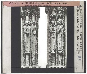 Chartres, Kathedrale Notre-Dame : Statuen vom Hauptportal der Kathedrale