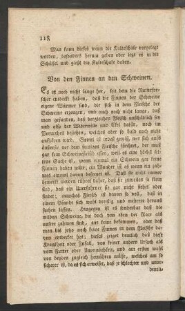 Von den Finnen an den Schweinen.